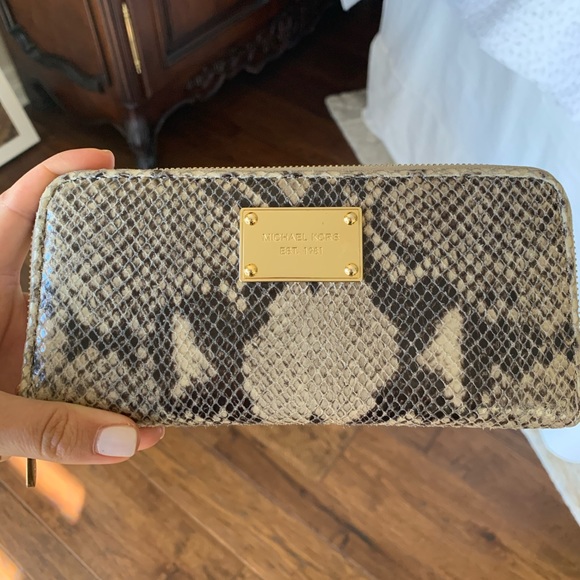 Michael Kors Handbags - Michael Kors Snakeskin Wallet